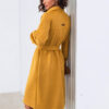 Стильна замшева сукня-сорочка гірчична | 85712 Стильна замшева сукня-сорочка гірчична | 85712