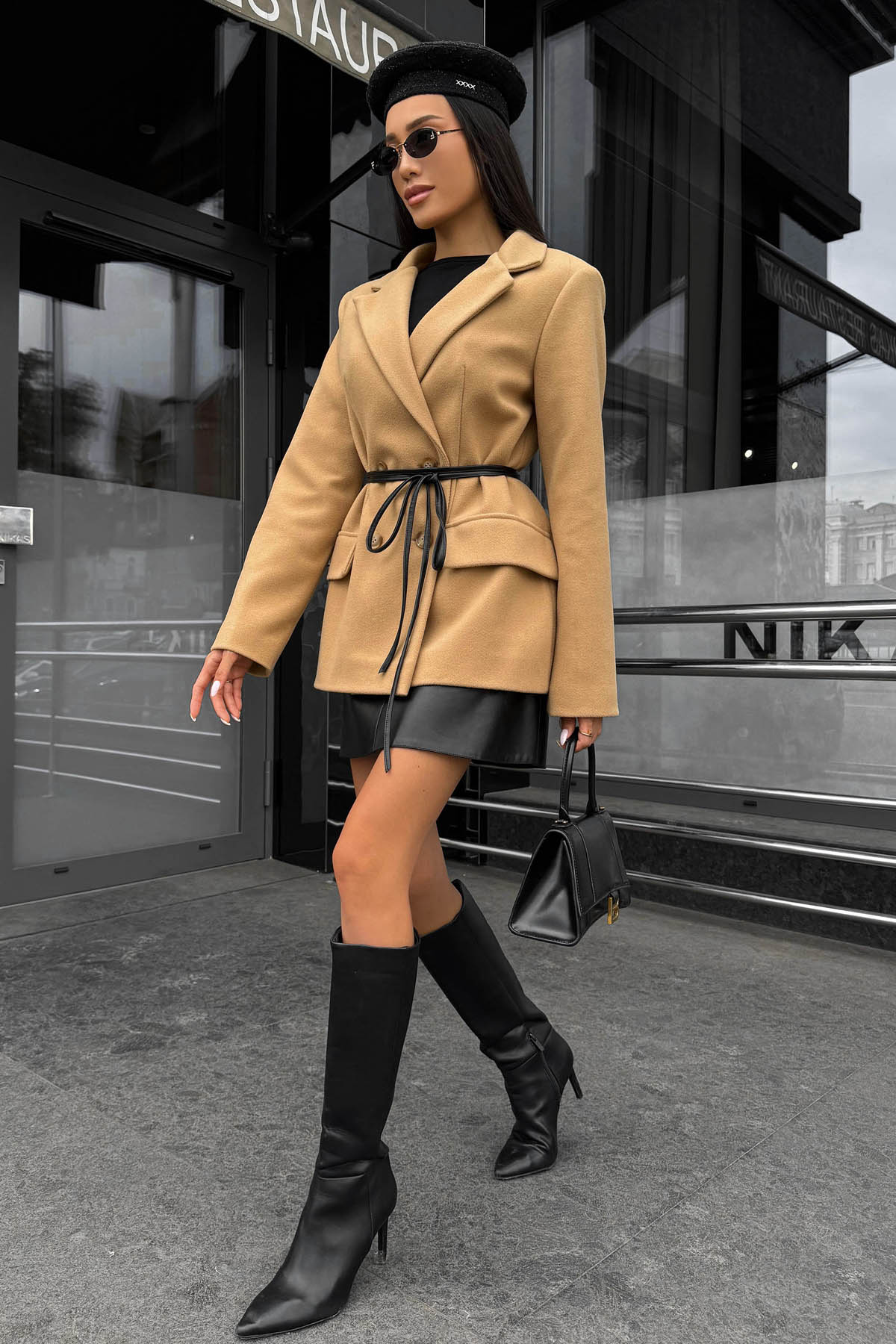 Демісезонний вовняний тренч кемел | 85651 Демісезонний вовняний тренч кемел | 85651