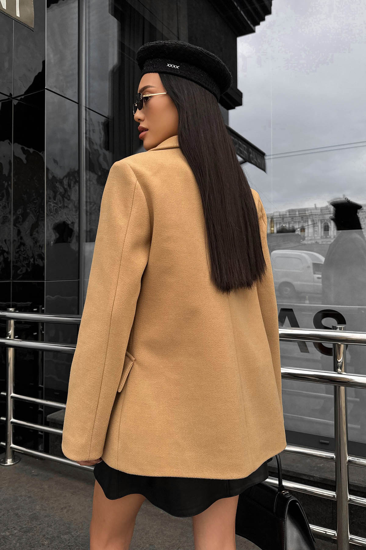 Демісезонний вовняний тренч кемел | 85651 Демісезонний вовняний тренч кемел | 85651