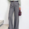 Жіночі класичні штани сірі з габардину | 86249