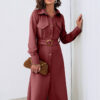 Демісезонна замшева сукня-сорочка бордова | 86360 Демісезонна замшева сукня-сорочка бордова | 86360