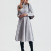 Трикотажна сукня кльош сіра міді довжини | 86609