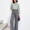 Жіночі класичні штани сірі з габардину | 86249