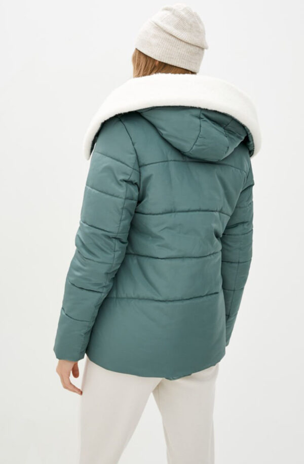 Коротка куртка на теплу зиму м'ятна | 86491