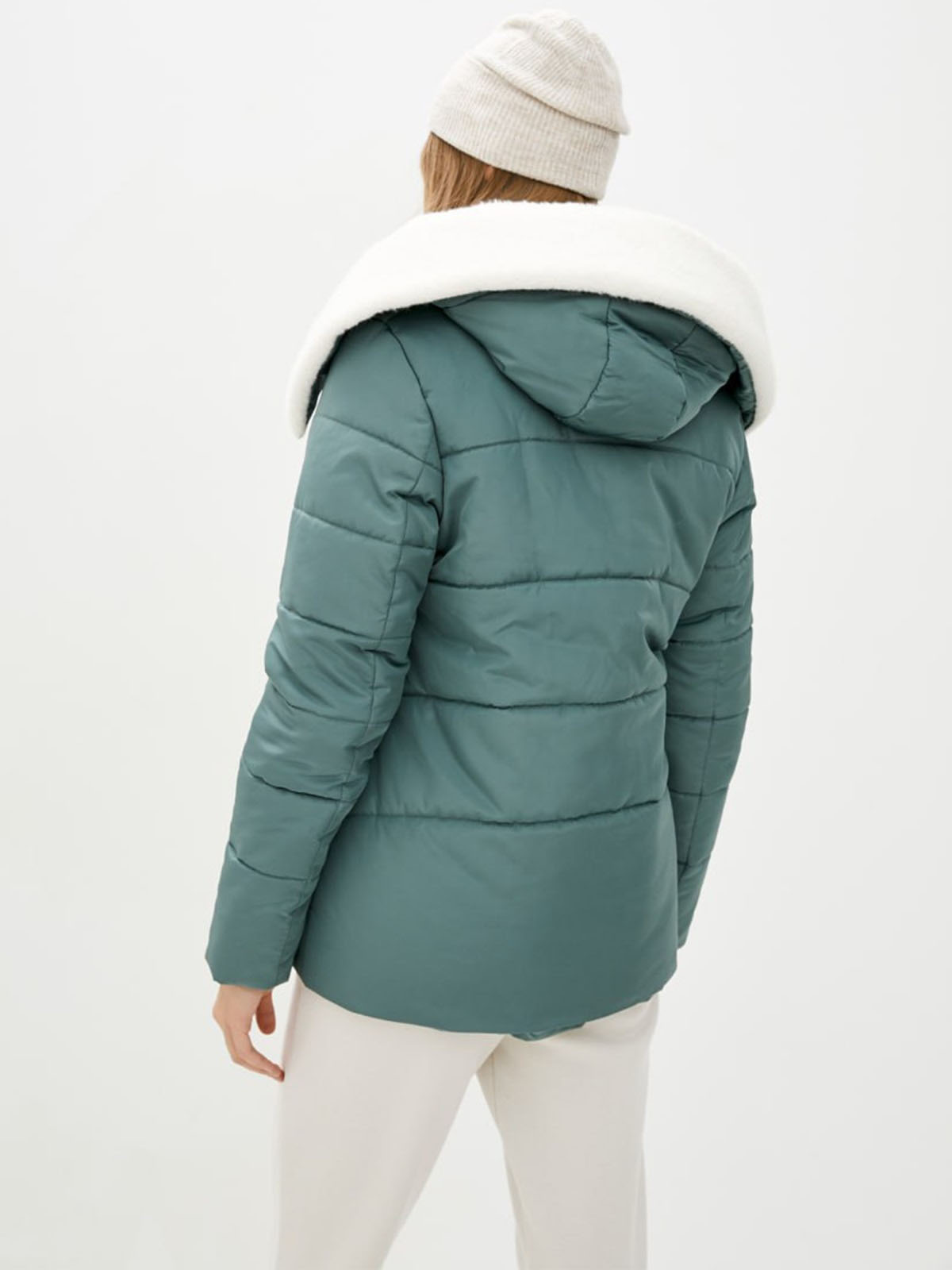 Коротка куртка на теплу зиму м'ятна | 86491 Коротка куртка на теплу зиму м'ятна | 86491