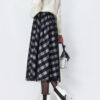 Двошарова спідниця чорно-біла напівсонце | 86386