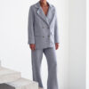 Трикотажний костюм-двійка зі штанами сірий | 86561 Трикотажний костюм-двійка зі штанами сірий | 86561