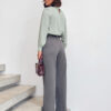Жіночі класичні штани сірі з габардину | 86249