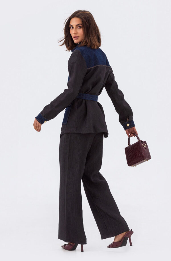 Костюм-двійка чорний сорочка зі штанами | 86572