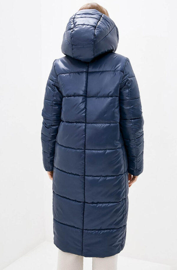 Зимова куртка з капюшоном синя | 86977