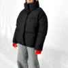 Зимовий короткий пуховик чорний | 87202