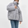 Зимовий короткий пуховик сірий | 87190 Зимовий короткий пуховик сірий | 87190