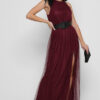 Довга вечірня сукня максі марсала | 87146 Довга вечірня сукня максі марсала | 87146