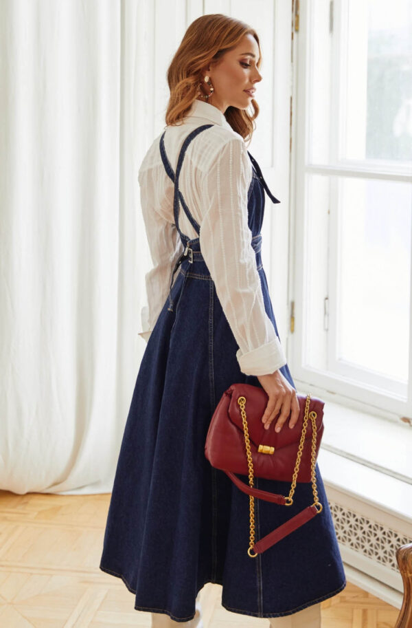 Оригінальний джинсовий сарафан синій | 87339