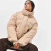 Зимовий короткий пуховик бежевий | 87179