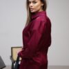 Шовкова блуза вільного крою бордова | 88339 Шовкова блуза вільного крою бордова | 88339