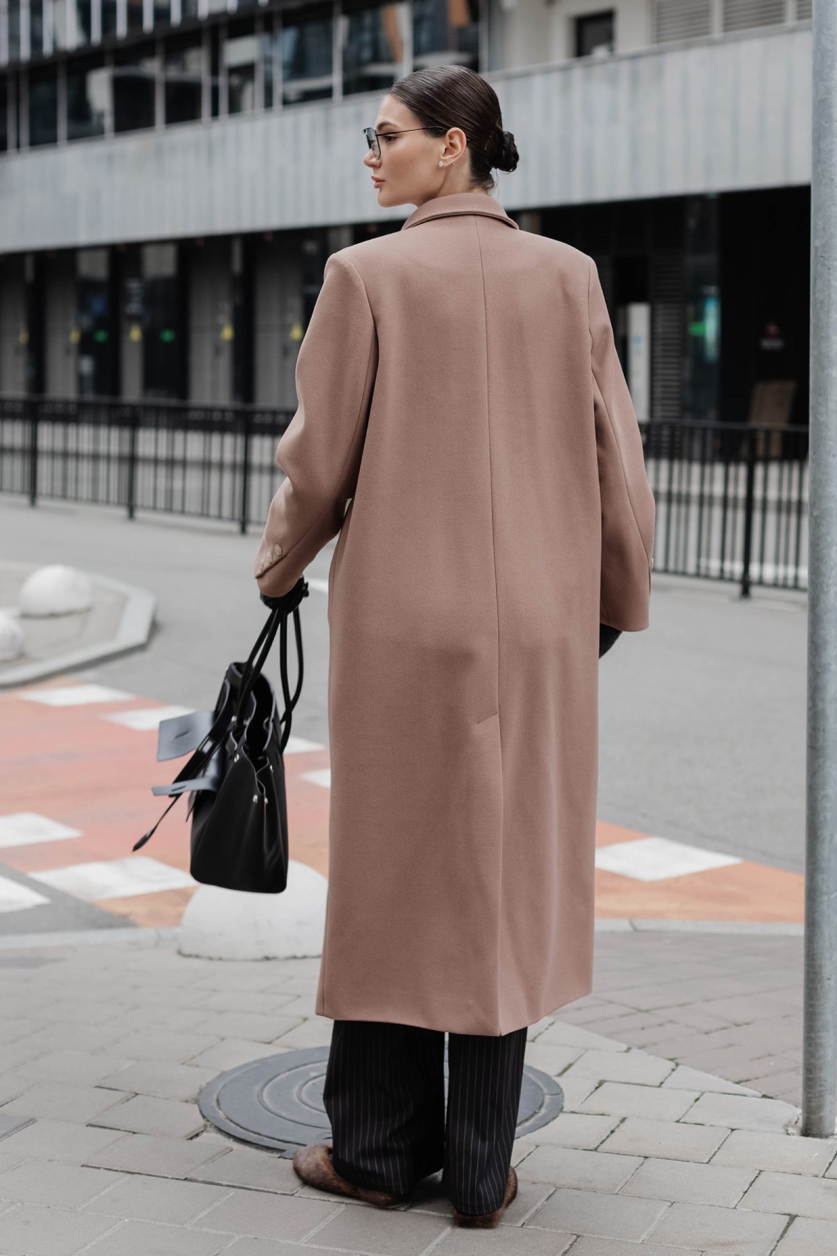 Демісезонне двобортне пальто мокко | 88268 Демісезонне двобортне пальто мокко | 88268