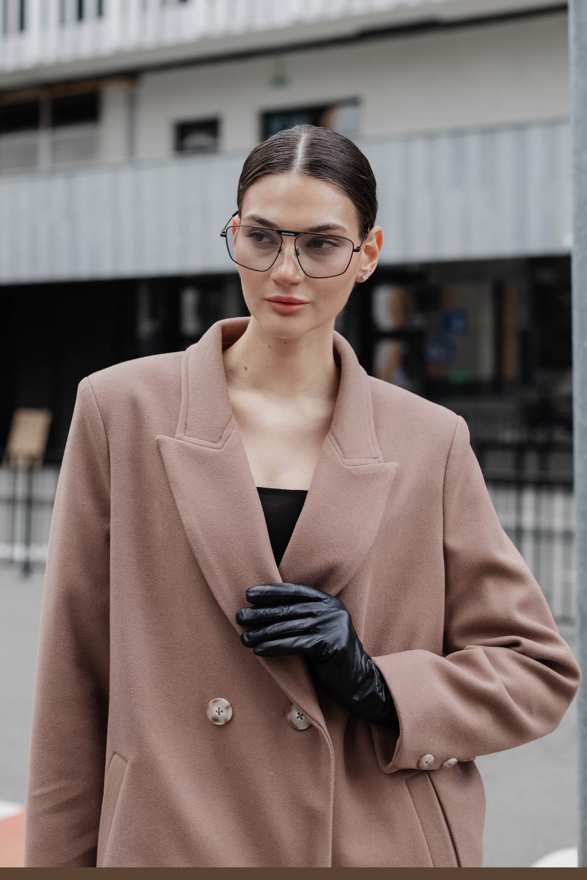 Демісезонне двобортне пальто мокко | 88268 Демісезонне двобортне пальто мокко | 88268