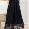 Довга спідниця із гіпюру чорна | 87978 Довга спідниця із гіпюру чорна | 87978