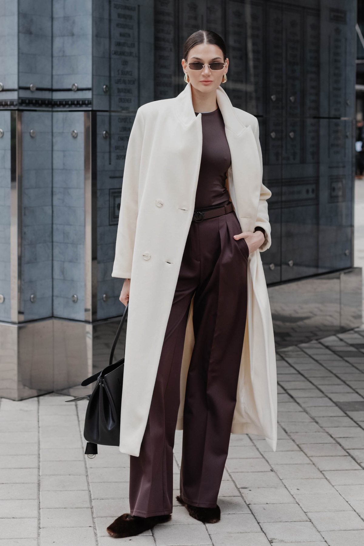 Демісезонне двобортне молочне пальто | 88279 Демісезонне двобортне молочне пальто | 88279