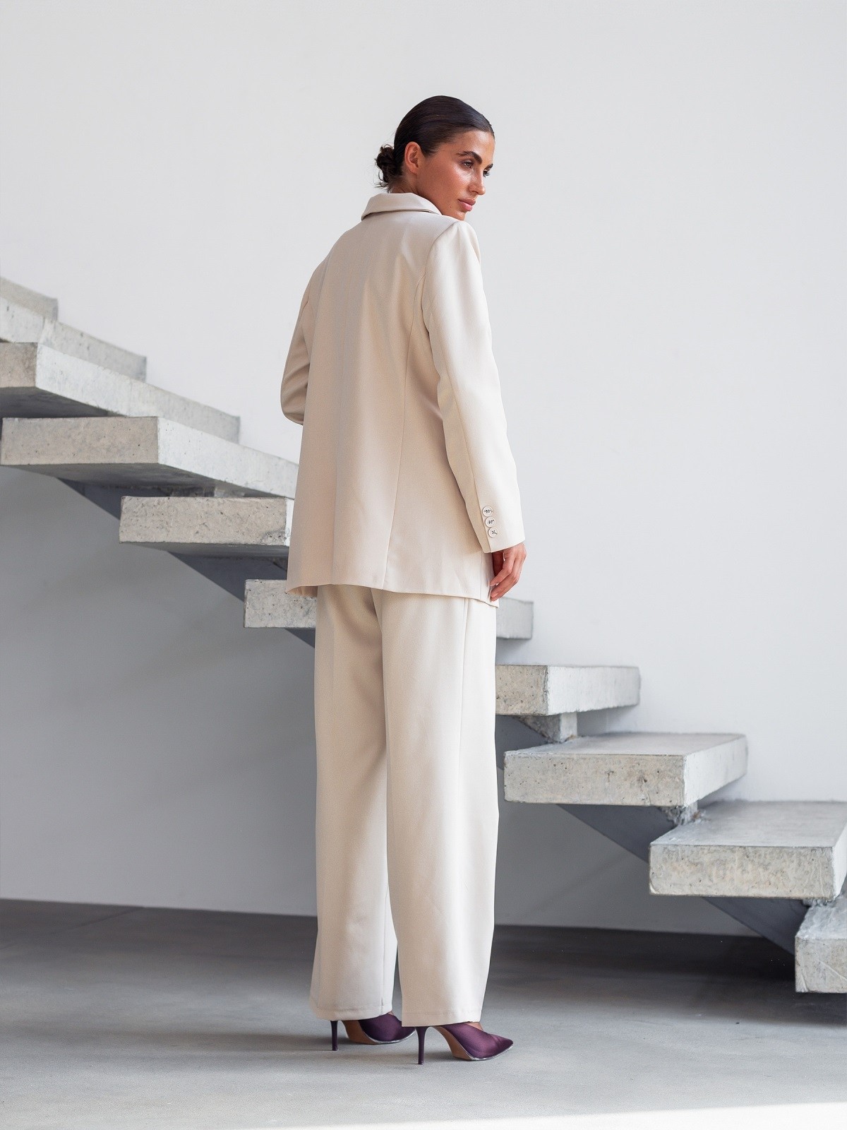 Костюм-трійка зі штанами бежевий | 88143 Костюм-трійка зі штанами бежевий | 88143