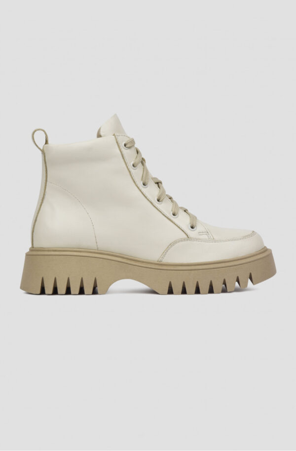 Демісезонні шкіряні черевики світло-бежеві | 88421