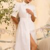 Літня сукня-сорочка біла з бавовни | 88590 Літня сукня-сорочка біла з бавовни | 88590