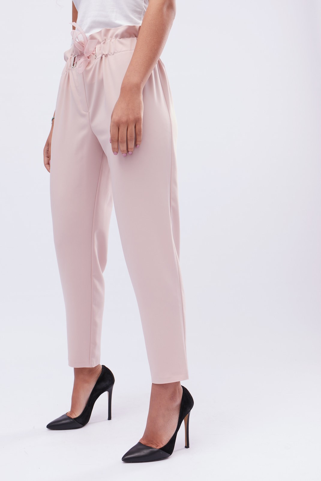 Жіночі штани-чіноси пудрового кольору | 88966