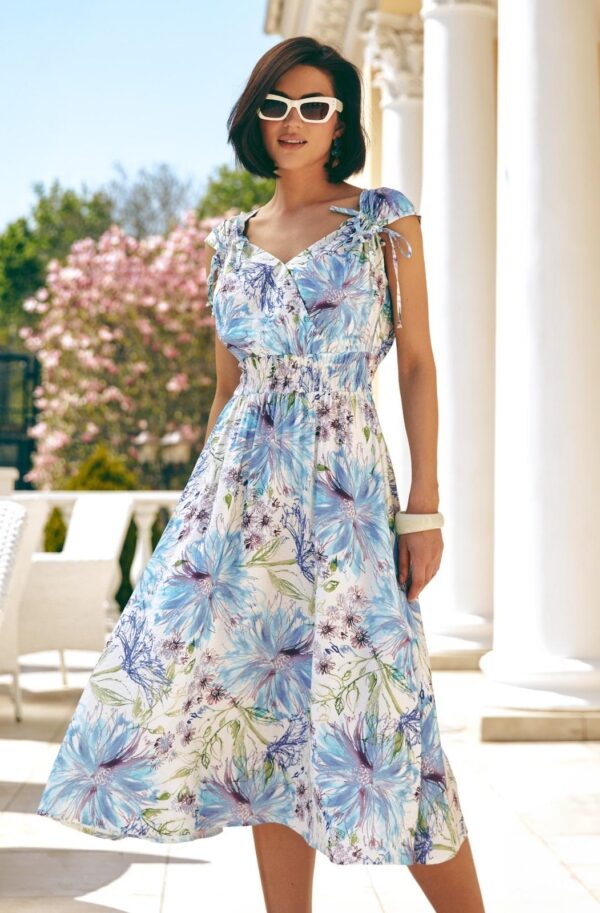 Літнє розкльошене плаття блакитне | 89710