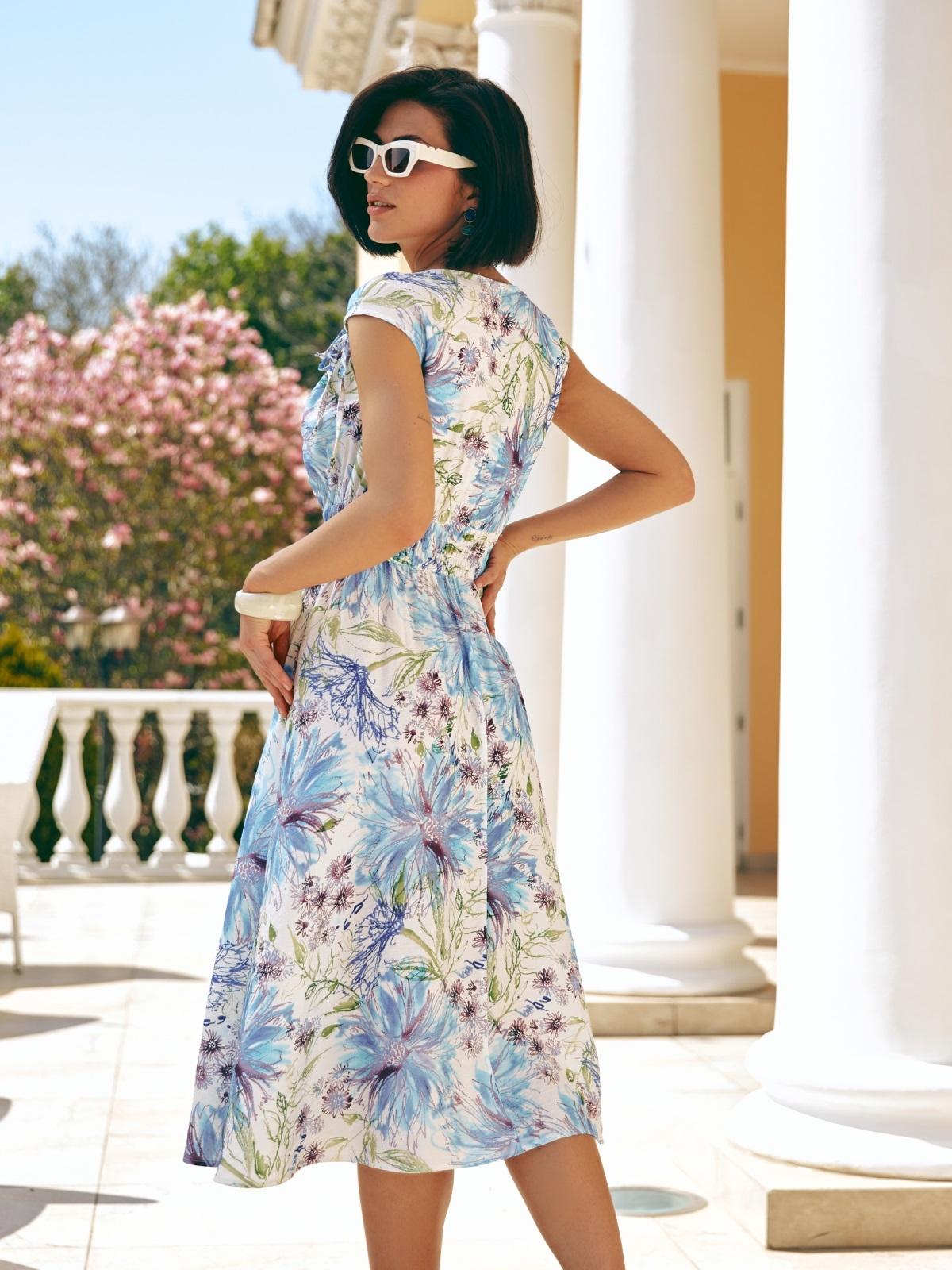 Літнє розкльошене плаття блакитне | 89710