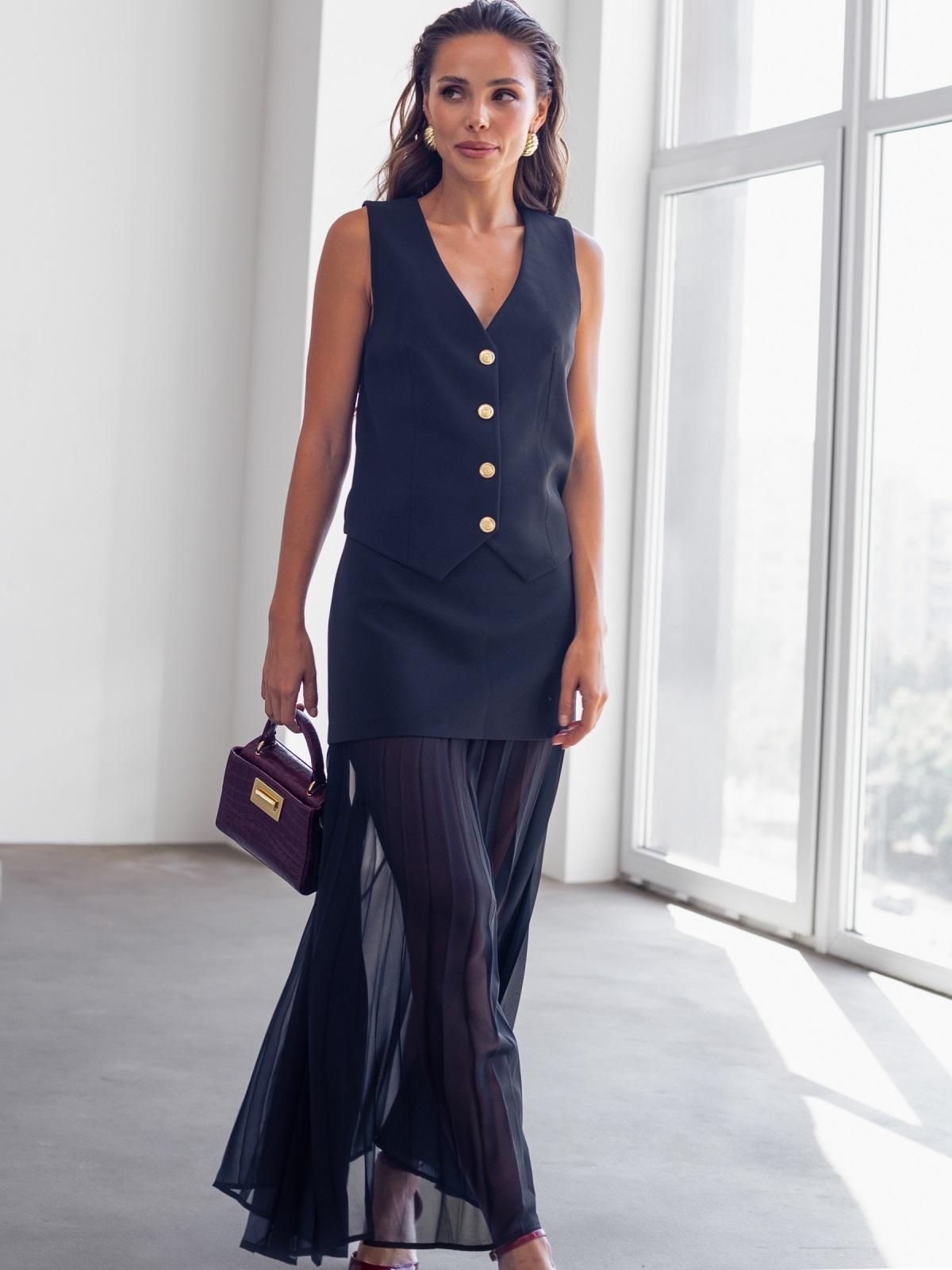 Святковий костюм-двійка з жилетом чорний | 90084 Святковий костюм-двійка з жилетом чорний | 90084