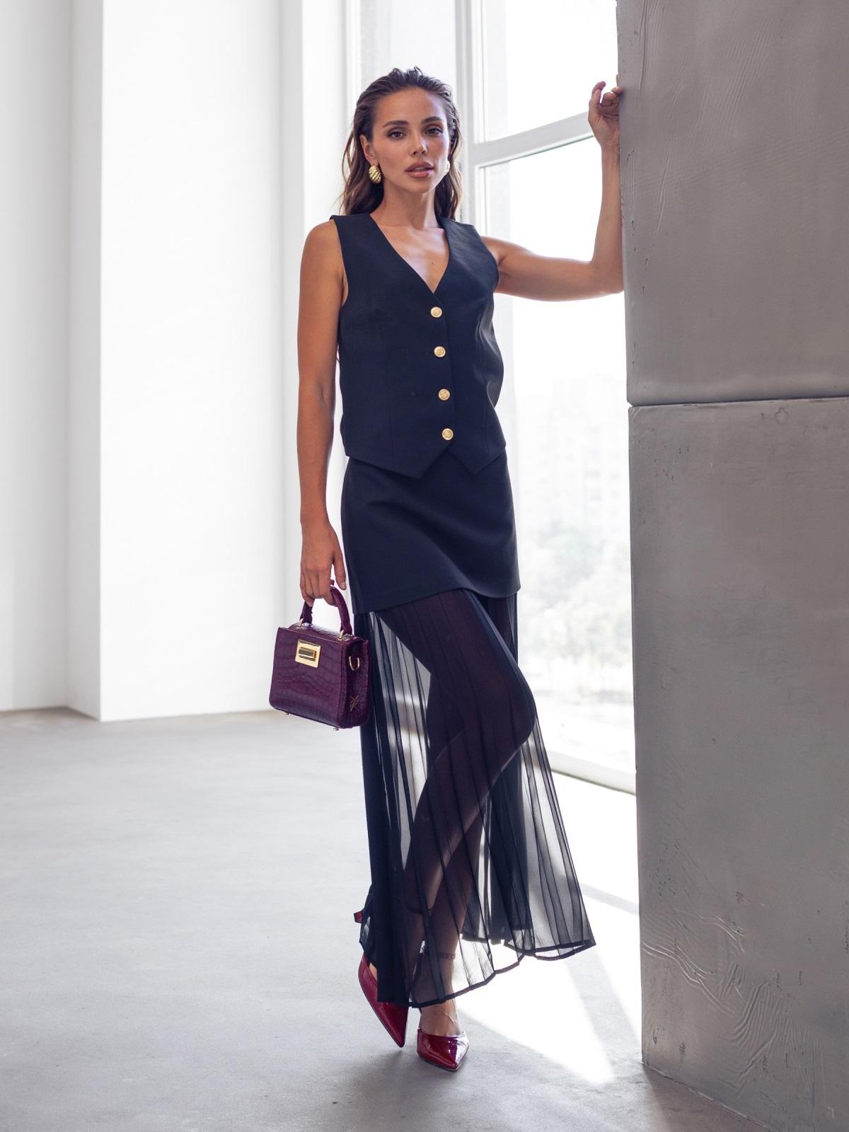 Святковий костюм-двійка з жилетом чорний | 90084 Святковий костюм-двійка з жилетом чорний | 90084