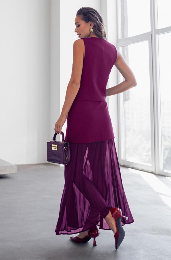 Святковий костюм-двійка з жилетом фуксія | 90078