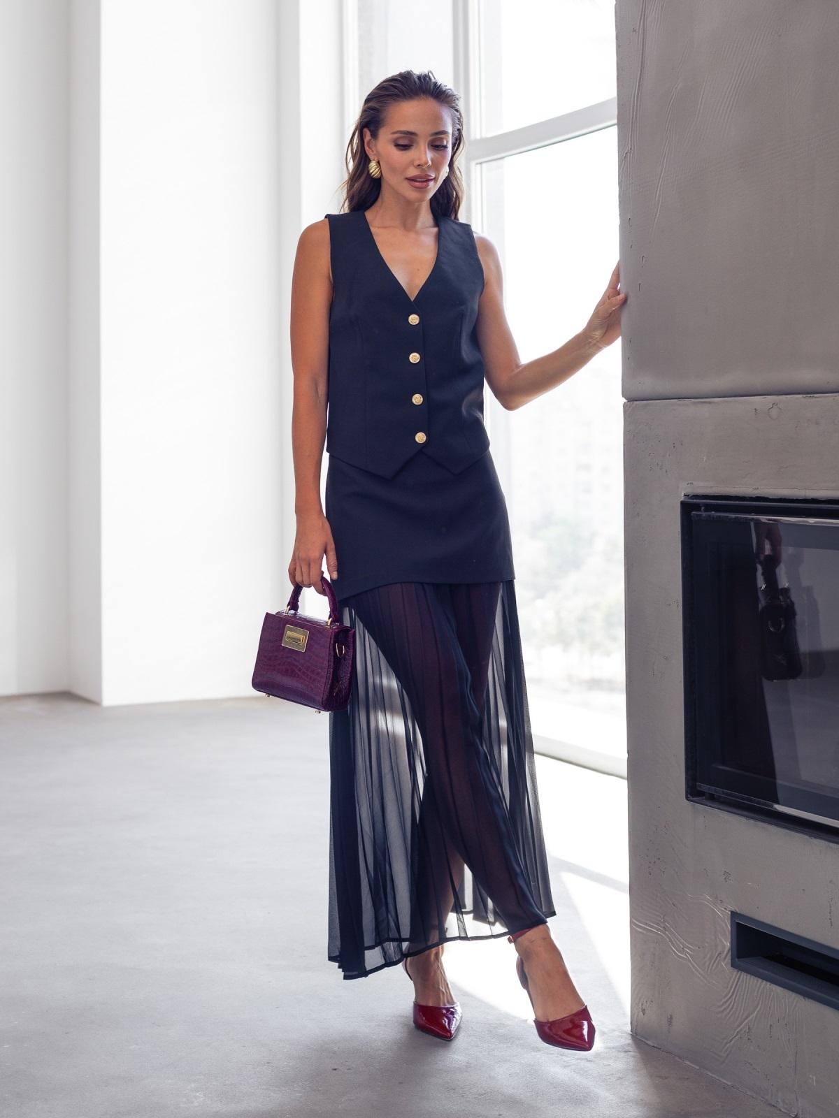 Святковий костюм-двійка з жилетом чорний | 90084 Святковий костюм-двійка з жилетом чорний | 90084