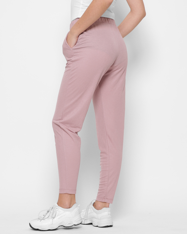 Літні трикотажні штани світло-рожеві | 90402