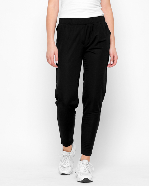 Жіночі літні трикотажні штани чорні | 90383