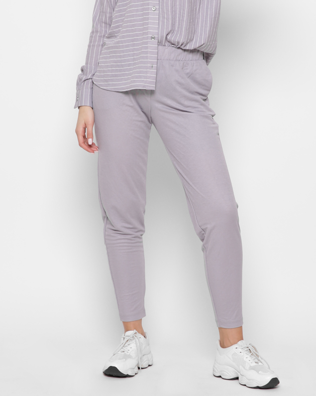 Жіночі літні трикотажні штани сірі | 90392