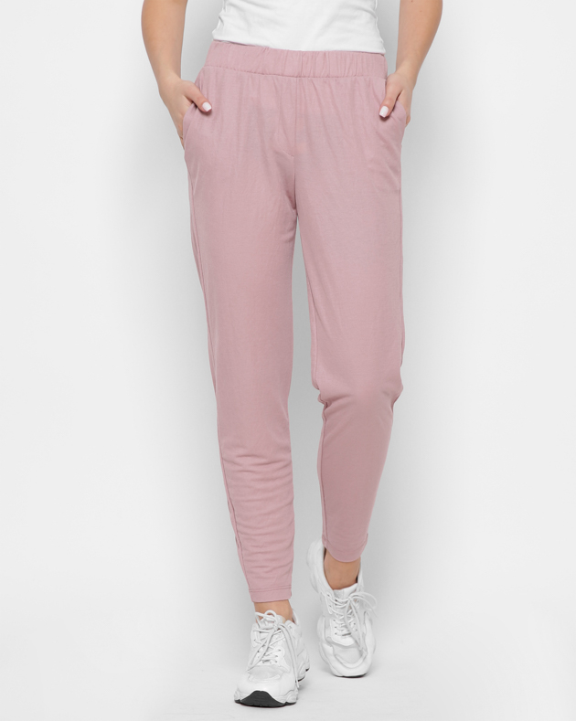 Літні трикотажні штани світло-рожеві | 90402