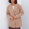 Демісезонне вовняне пальто-піджак бежеве | 91958 Демісезонне вовняне пальто-піджак бежеве | 91958