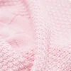 В'язаний плед світло-рожевий 120x120 | 91447 В'язаний плед світло-рожевий 120x120 | 91447