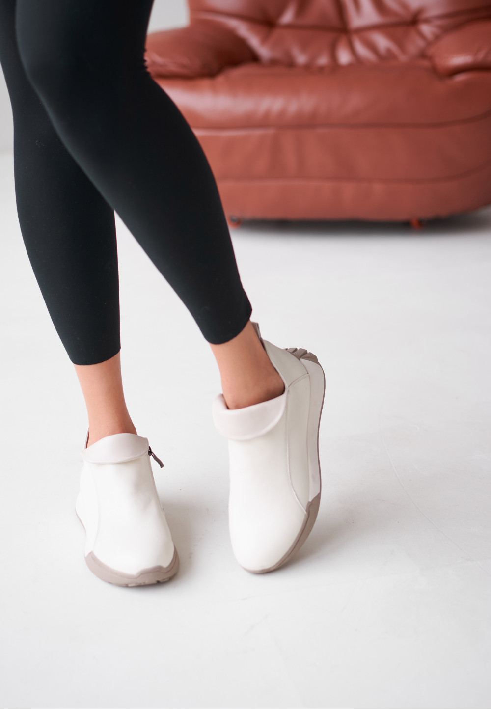 Демісезонні короткі черевики світло-бежеві | 91604