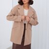 Демісезонне вовняне пальто-піджак бежеве | 91958 Демісезонне вовняне пальто-піджак бежеве | 91958