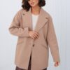 Демісезонне вовняне пальто-піджак бежеве | 91958 Демісезонне вовняне пальто-піджак бежеве | 91958