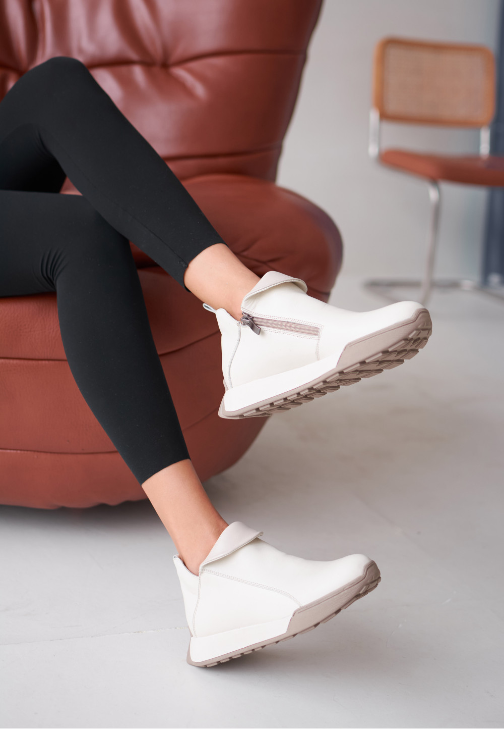 Демісезонні короткі черевики світло-бежеві | 91604