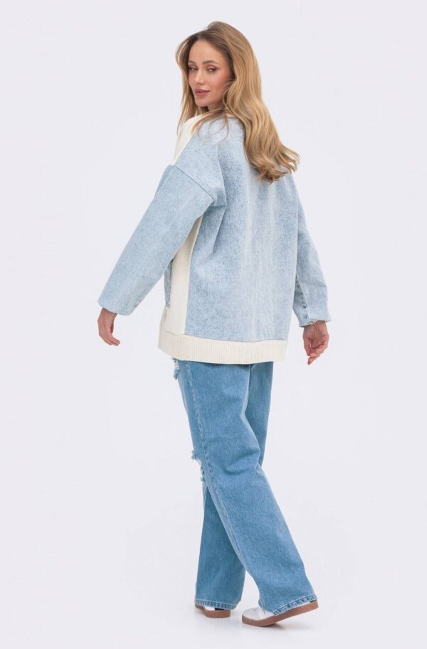 Жіночий джинсовий кардиган блакитний | 91398