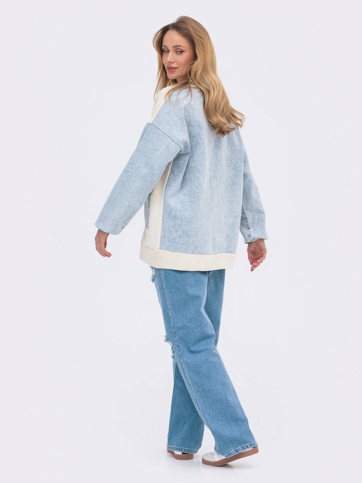 Жіночий джинсовий кардиган блакитний | 91398 Жіночий джинсовий кардиган блакитний | 91398