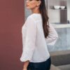 Блузка молочна з бавовняної прошви | 91131