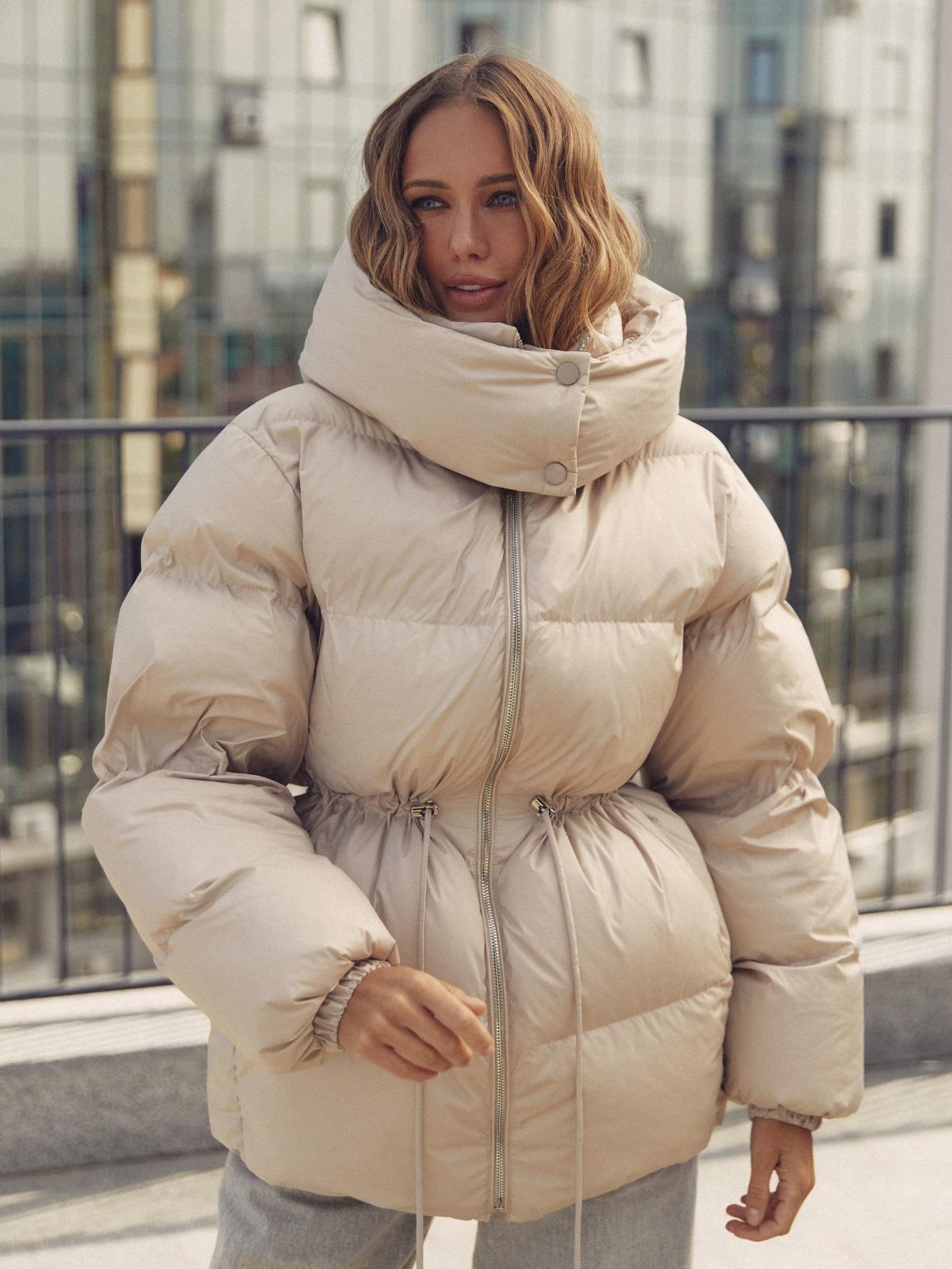 Зимова куртка зі знімним каптуром бежева | 91862 Зимова куртка зі знімним каптуром бежева | 91862