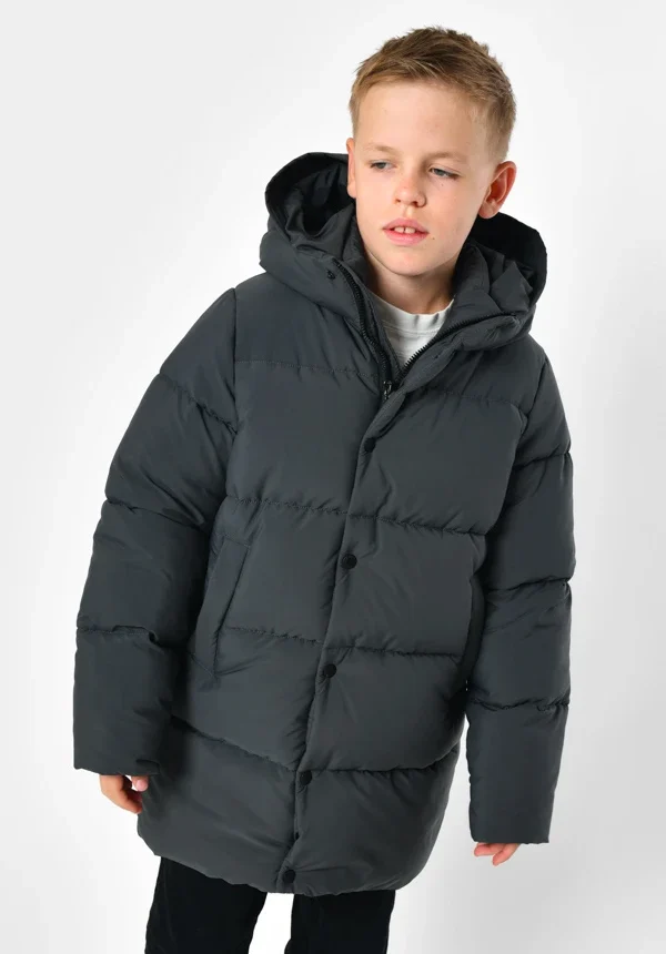 Зимовий пуховик графіт для хлопчиків | 92358