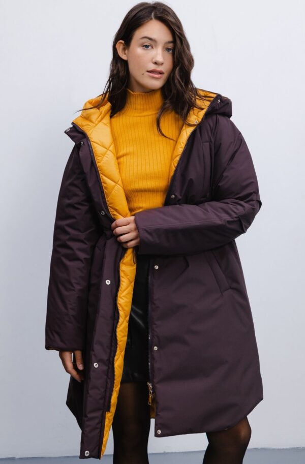 Двостороння куртка-парка фіолетова | 92053